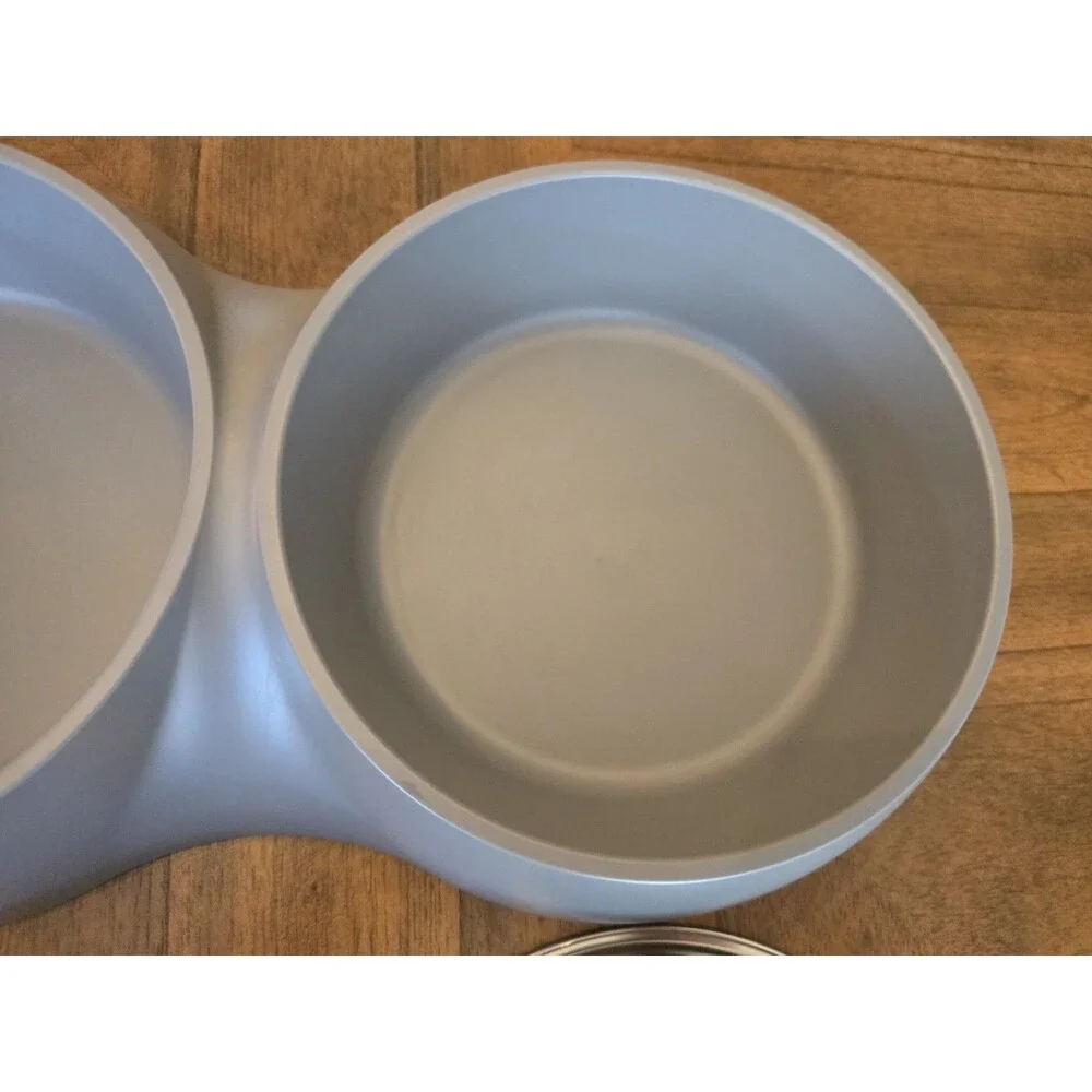 Heavy Duty Double Dog Bowl Feeder Large XL Removable Stainless Steel NWOT